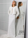 Wedding angora coat with long sleeves "Anita"