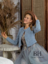 Angora wool bolero with long sleeves "Anita"