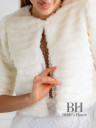Buttoned wedding coat with 3/4 sleeves "Pamela"