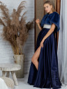 Blue fur cape "Sabina"