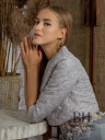 Gray cape with 3/4 sleeves "Taya"