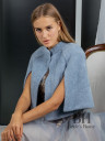 Angora wool bolero with slits "Victoria"