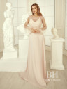 Evening dress with boho cape "Amy"
