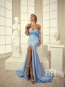 Evening dress to the floor with straps "Angel"
