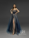 Evening dress to the floor with a slit "Jaklin"