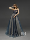 Evening dress to the floor with a slit "Jaklin"