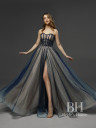 Evening dress to the floor with a slit "Jaklin"
