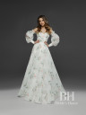 Evening designer dress "Vosk print"