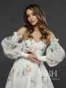 Evening designer dress "Vosk print"