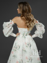 Evening designer dress "Vosk print"