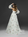 Evening designer dress "Vosk print"