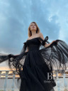 Evening dress with bows "Zemfira short"