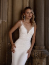 Wedding dress with transparent straps "Miriam"