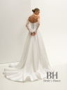 Wedding dress with lace sleeves and bolero "DHALIA"