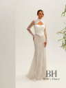 Transformer wedding dress with removable train "GLOVER"