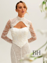 Transformer wedding dress with removable train "GLOVER"