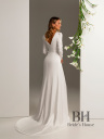 Satin wedding dress with sleeves "HARMONY"