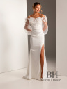 Stylish wedding dress with cape "INGA"