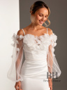 Stylish wedding dress with cape "INGA"