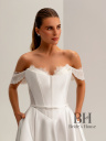 Royal wedding dress made of mikado "MARCOT"