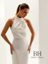 Minimalist wedding dress with open back "NESSA"