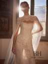 Lace wedding dress with a cape "Aura"