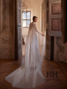 Lace wedding dress with a cape "Aura"