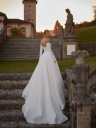 Laconic wedding dress with sleeves "Ivora"