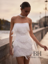 Mini wedding dress made of guipure "Maldives"