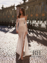 Lace wedding dress with a slit "Vesna"