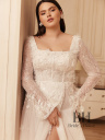 Elegant wedding dress with sleeves "Azalia"