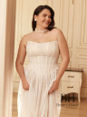 Lightweight lace dress with train "Charles"