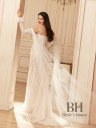 Embroidered elegant wedding dress with train "Coco"