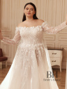 A-line wedding dress with open shoulders "Demi"