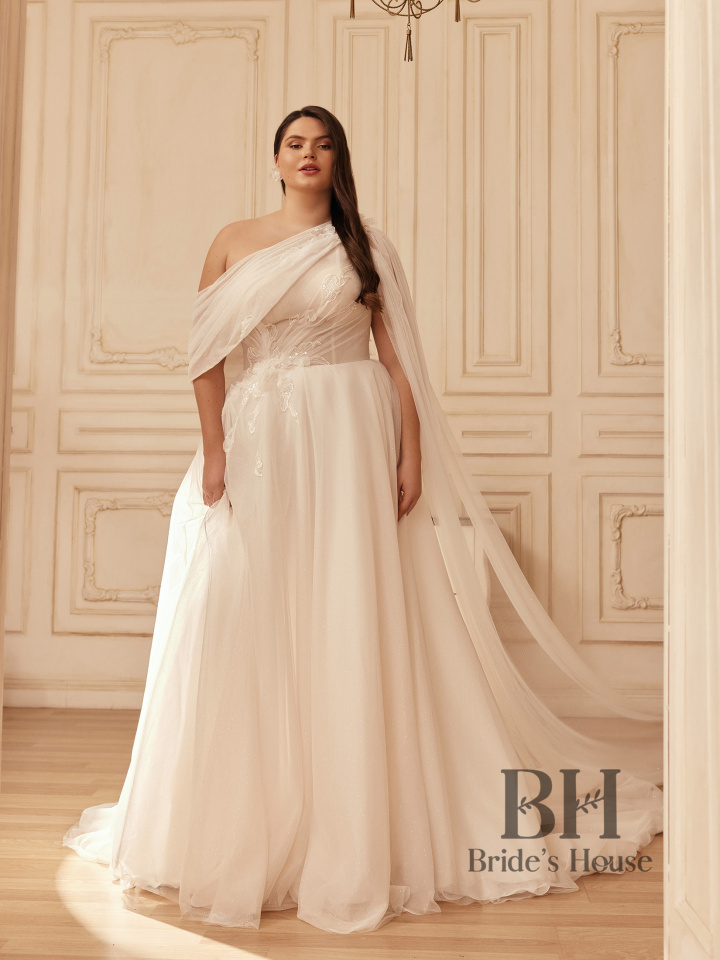 A-line wedding dress with sparkle "Eluiza"