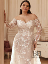 A-line wedding dress with floral lace "Ketty"