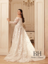 A-line wedding dress with floral lace "Ketty"