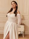 Wedding dress with sleeves and train "Kora"