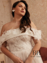 A-line wedding dress with train "Loren"