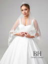 Long veil with lace edge embroidered