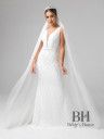 Pronovias long veil, two tiers