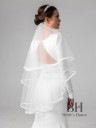 Two tiered veil of medium length