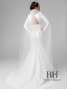 Veil "Cristal" with hand embroidery with beads