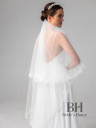 Veil with lace embroidery on the edge