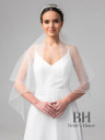 Veil of medium length with beaded embroidery