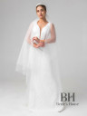 Long studio veil with two tiers