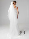 Long studio veil with two tiers