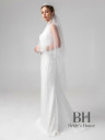 Studio veil of medium length with two tiers