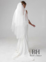 Studio veil of medium length with two tiers