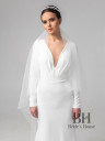 Long veil with hand embroidery